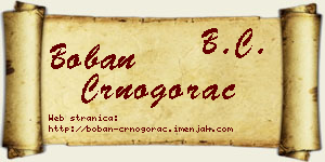 Boban Crnogorac vizit kartica